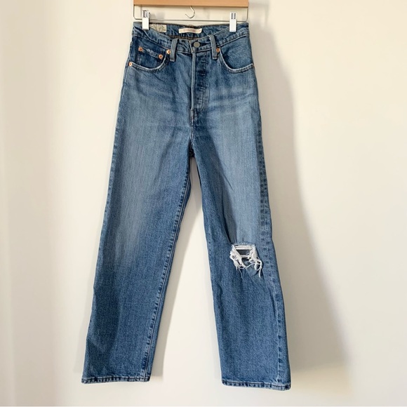 Levi’s Premium Ribcage Straight Ankle Jeans in Haters Gonna Hate - Picture 5 of 13